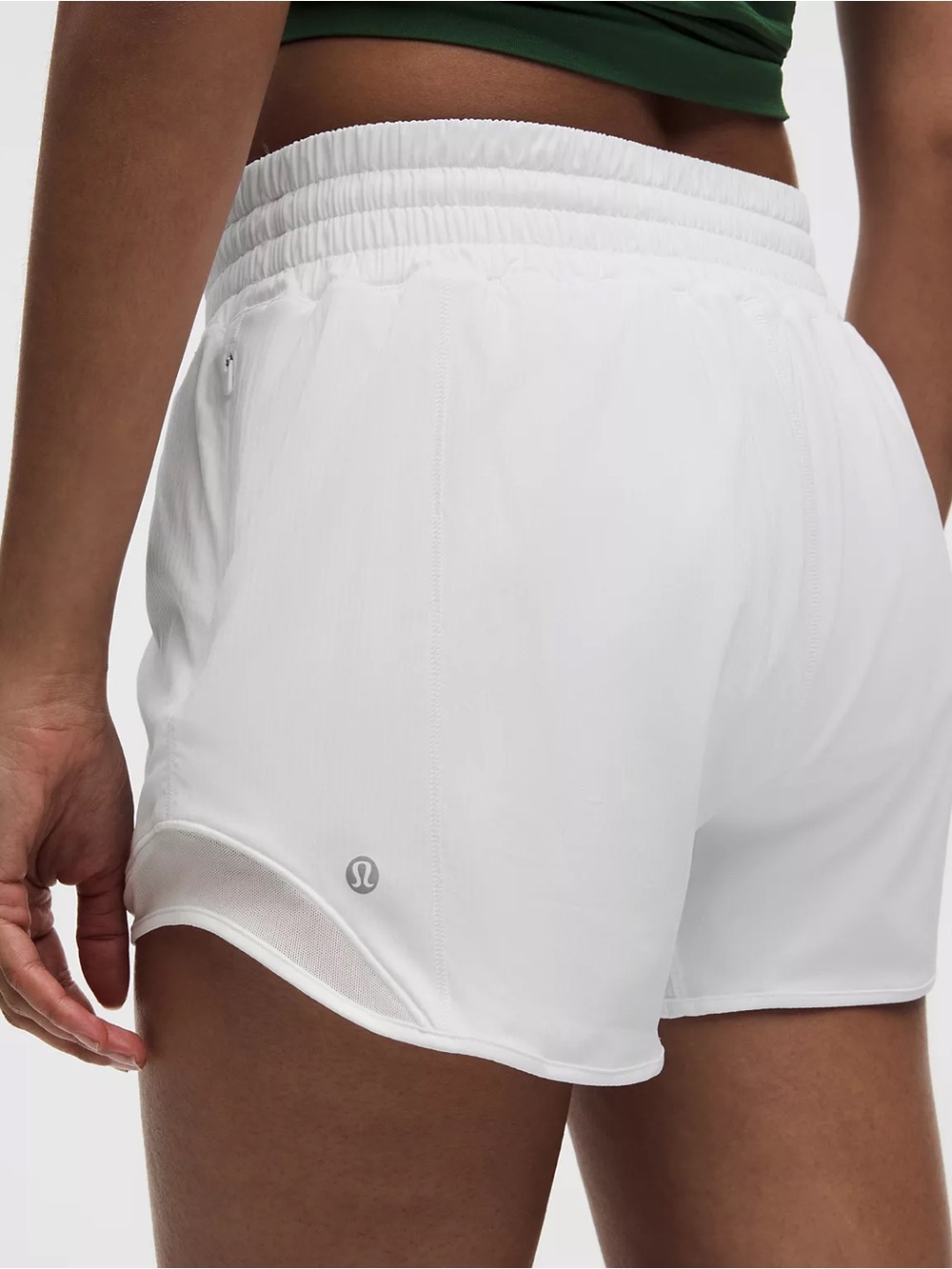 Lululemon Hotty Hot High-Rise Lined Shorts 4 Inch White Size 4 LW7AWJT